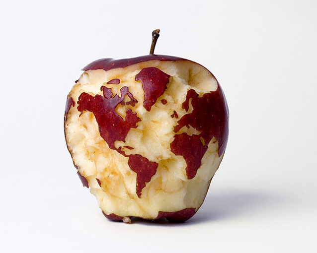 Apple globe