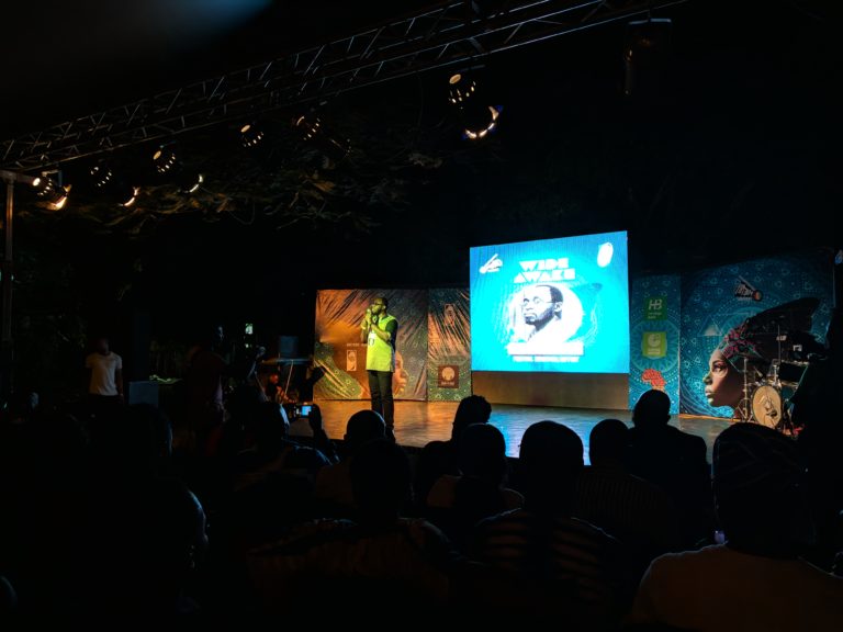 Efe Paul giving a speech at LIPFEST18