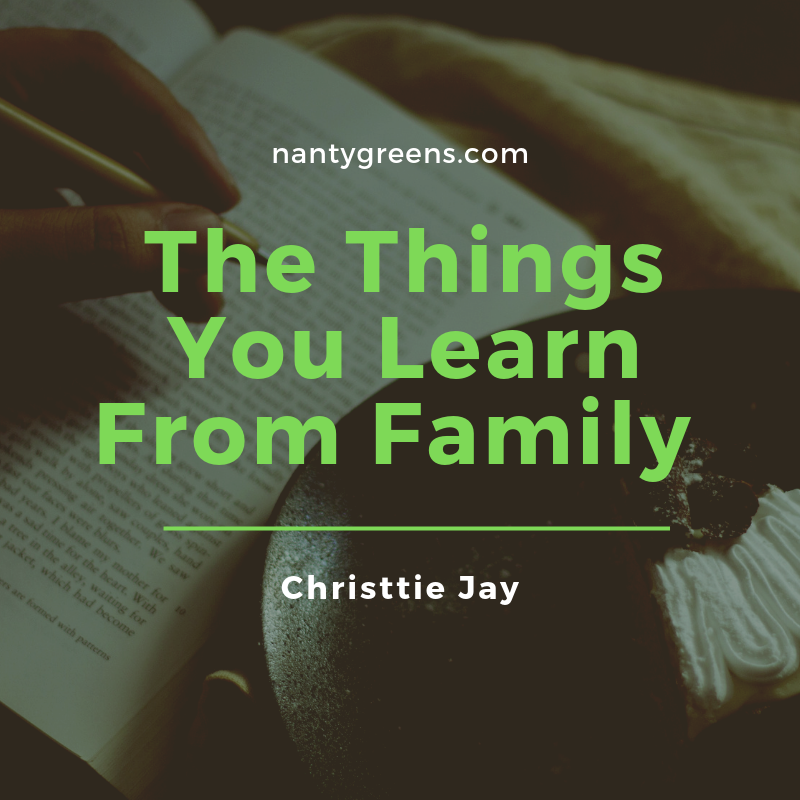 the things you learn from family is written by Christtie Jay